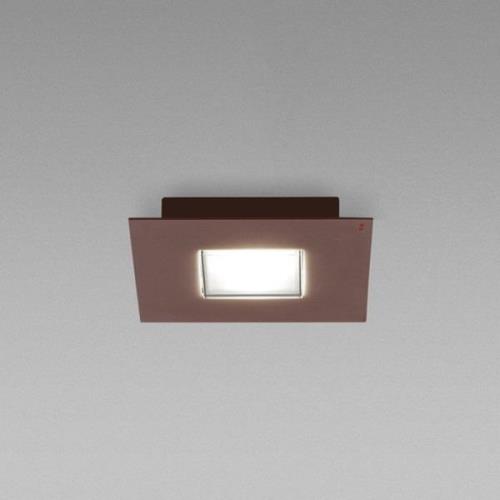 Fabbian Quarter - braune LED-Deckenlampe 2flg.