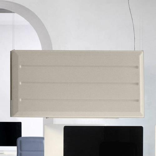 Luceplan Diade LED-Hängelampe vertikal beige 120cm