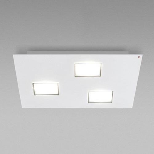 Fabbian Quarter - weiße LED-Deckenlampe 3flg.