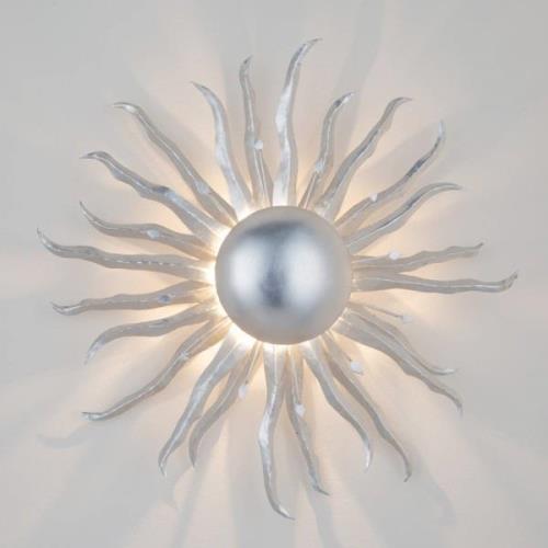 Wandleuchte Sonne Ø 70 cm silber