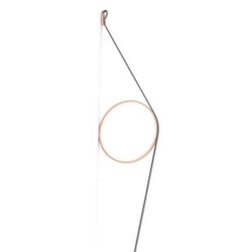 FLOS Wirering Grau LED-Wandleuchte, Ring pink