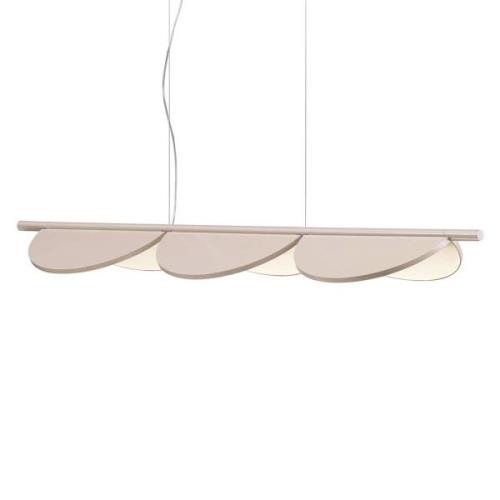 FLOS Almendra Linear LED-Hängelampe 3fl, rosa