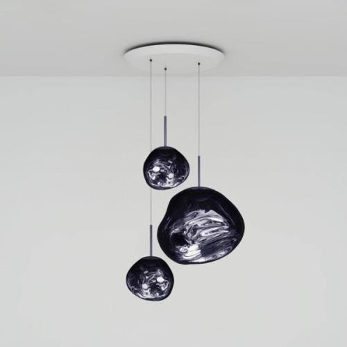 Tom Dixon Melt Trio Round Pendellampe 3fl rauch