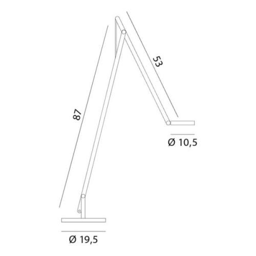 Rotaliana String F1 DTW Stehlampe weiß, silber