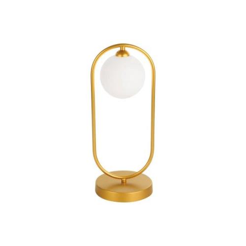 Tischleuchte Fancy mit Glasschirm, gold