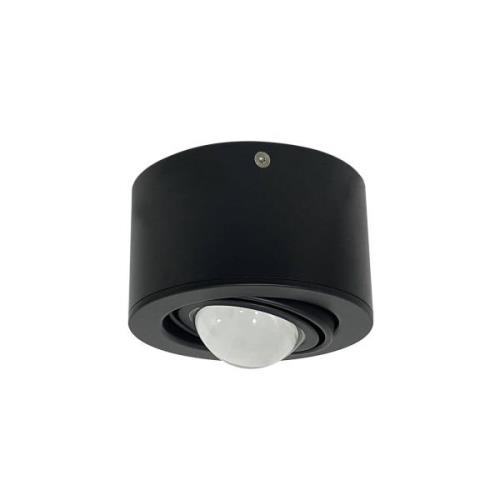 Lindby Strahler Jyla, schwarz, 3.000 K, Ø 13 cm, Linse, Alu