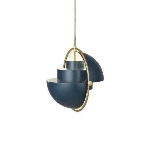 GUBI Hängeleuchte Multi-Lite, Ø 36 cm, messing/dunkelblau