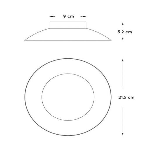 LED-Deckenleuchte Foskal in Weiß, Ø 21,5 cm