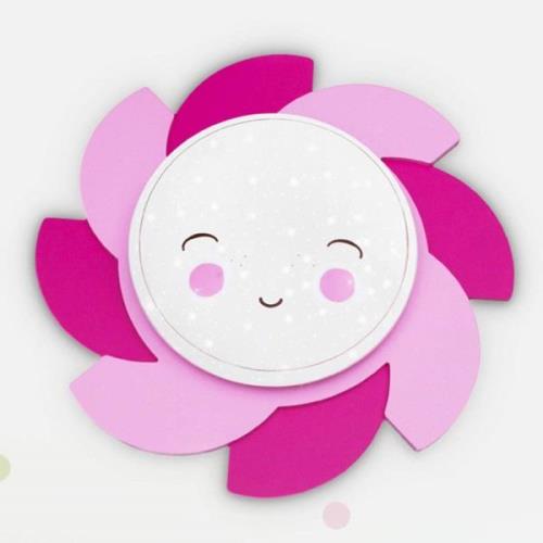 LED-Wandleuchte Sonne Starlight Smile, pink