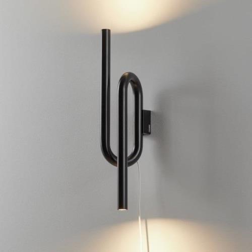 Foscarini Tobia LED-Wandleuchte mit Kabel schwarz