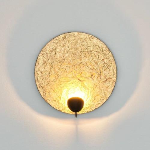 LED-Wandleuchte Traversa, gold glänzend, Ø 35 cm