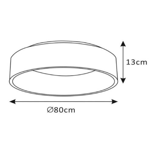 LED-Deckenleuchte Talowe, weiß, Ø 80 cm