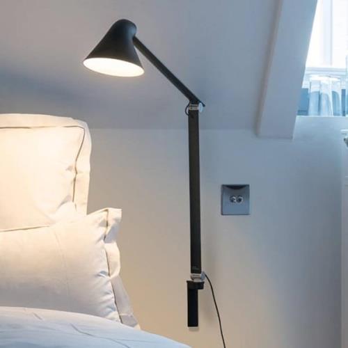 Louis Poulsen NJP LED-Wandlampe, Arm lang, schwarz