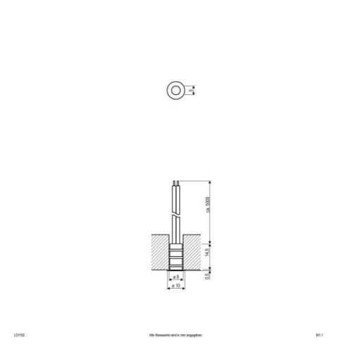 EVN LD1102 Einbauleuchte 12V IP68 Ø1cm 0,1W 830