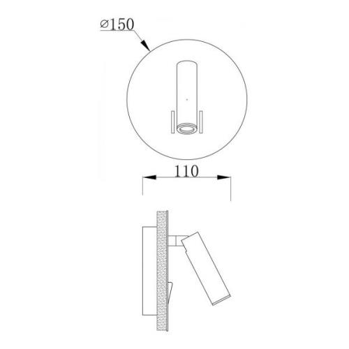 LED-Wandlampe Brahe IV, weiß