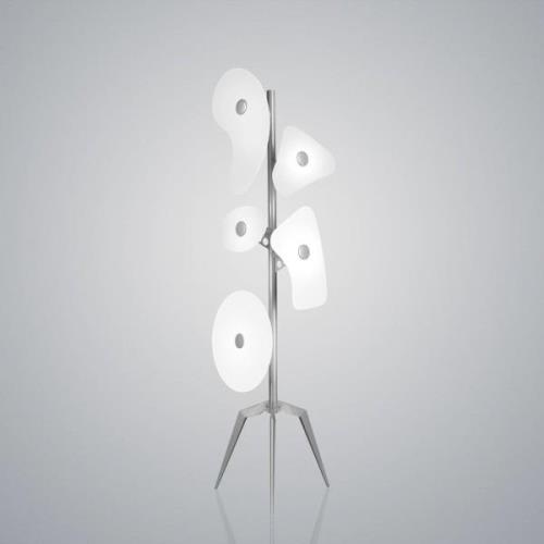 Foscarini Orbital Stehlampe mit Glaselementen weiß