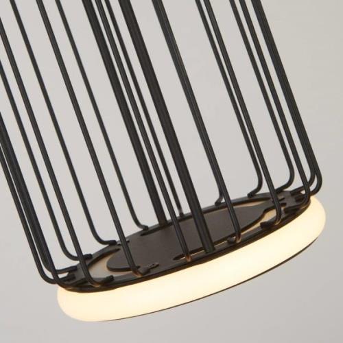 LED-Pendelleuchte Cage 1-flammig, schwarz