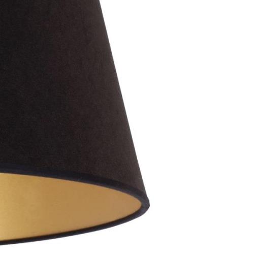 Lampenschirm Cone Höhe 25,5 cm, schwarz/gold