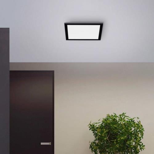 LED-Deckenleuchte Flat, CCT, schwarz, 29 x 29 cm