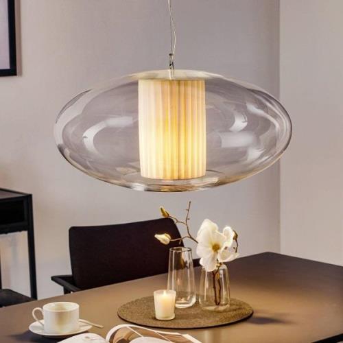 Modo Luce Ellisse Hängelampe Plissé Ø 60 cm beige