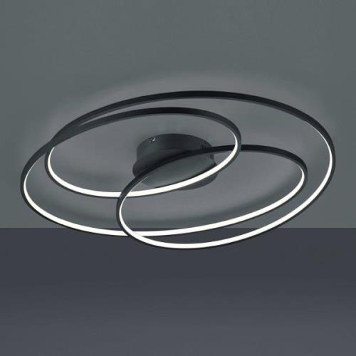 LED-Deckenlampe Gale, 80 cm, schwarz matt