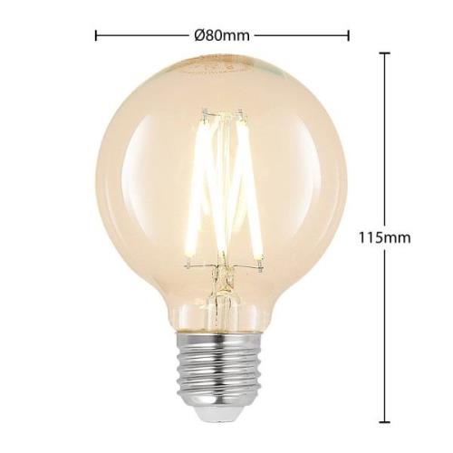 LED-Lampe E27 8W G80 2.700K Filament dimmbar klar