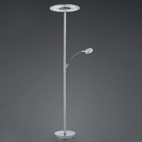 LED-Stehleuchte Monti aus Nickel, Leselampe, CCT