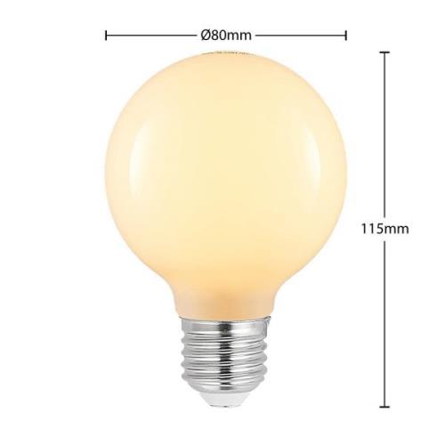 LED-Lampe E27 4W G80 2.700K dimmbar, opal