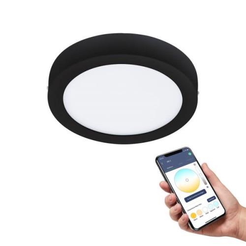 EGLO connect Fueva-Z Deckenlampe, Ø 21cm schwarz