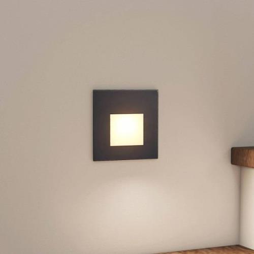 Arcchio LED-Einbaulampe Vexi, 7,8 cm x 7,8 cm, schwarz, CCT