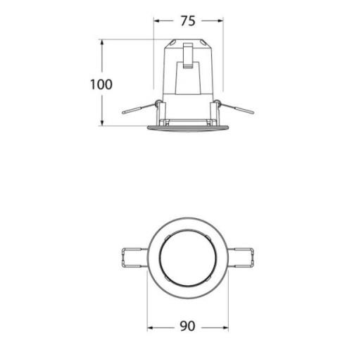 LED-Downlight Teresa 90, GU10, CCT, 3,5W, schwarz