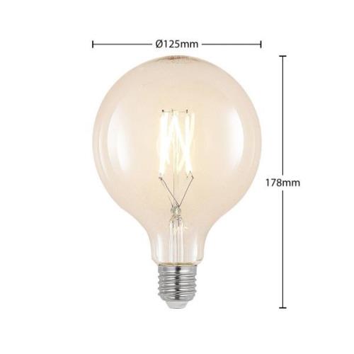 LED-Lampe E27 6W 2.700K G125 Globe, Filament, klar