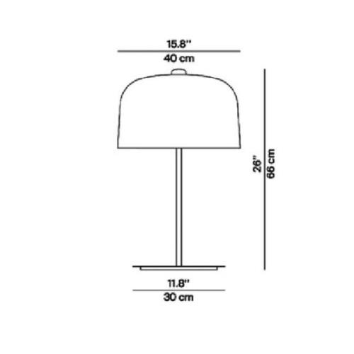 Luceplan Zile Tischlampe taubengrau, Höhe 66 cm