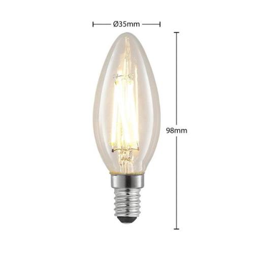 LED-Lampe E14 4W 2.700K Kerze, Filament, dimmbar