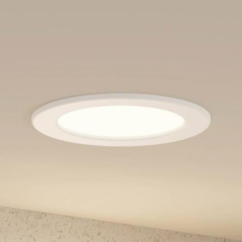 Prios LED-Einbaulampe Cadance, weiß, 17 cm, dimmbar