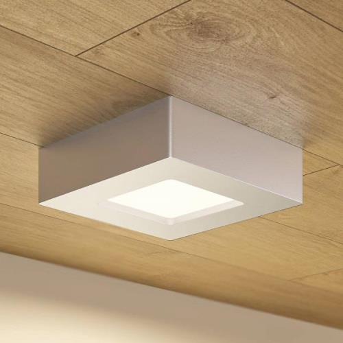 Prios LED-Deckenleuchte Alette, silber, 12,2 cm, dimmbar