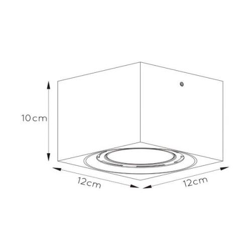 LED-Deckenstrahler Fedler eckig schwarz