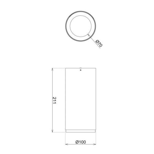 LED-Anbaudownlight Lucea 30 W schwarz