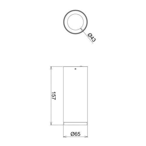 LED-Anbaudownlight Lucea 10 W schwarz