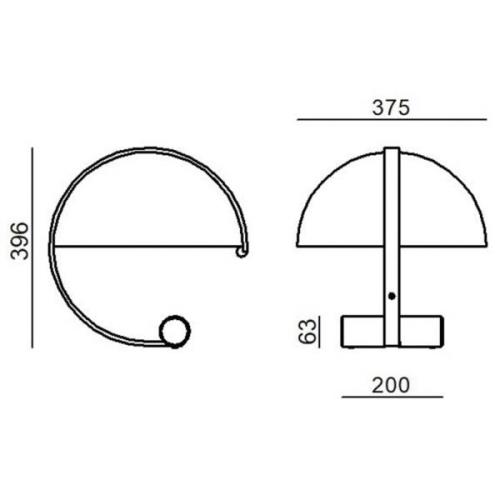 Stilnovo Meta LED-Tischlampe inkl. E27-LED schwarz