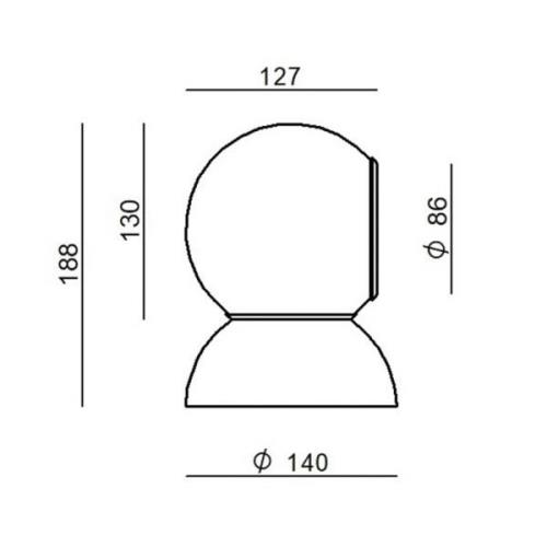 Stilnovo Gravitino LED-Wandlampe drehbar schwarz