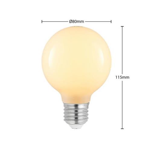 LED-Lampe E27 4W G80 2.700K dimmbar opal 3er-Set