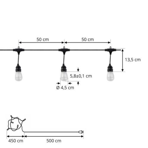 Prios Smart LED-Lichterkette Liezel, 732 cm, RGBW, Tuya