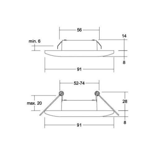 BRUMBERG Adapt LED-Einbaudownlight, titan matt