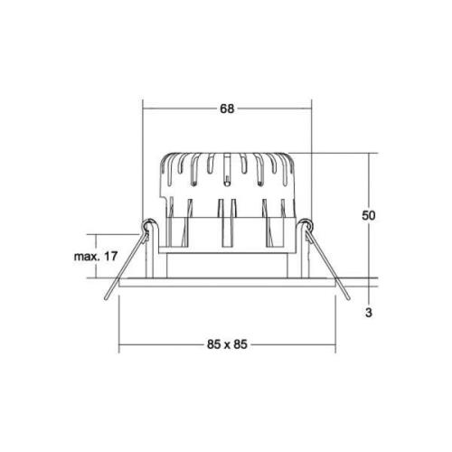 BRUMBERG BB21 IP65 Einbau nicht dimmbar nickel