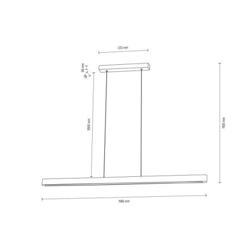 Envostar Lineo LED-Hängelampe Kiefer dunkel 118cm