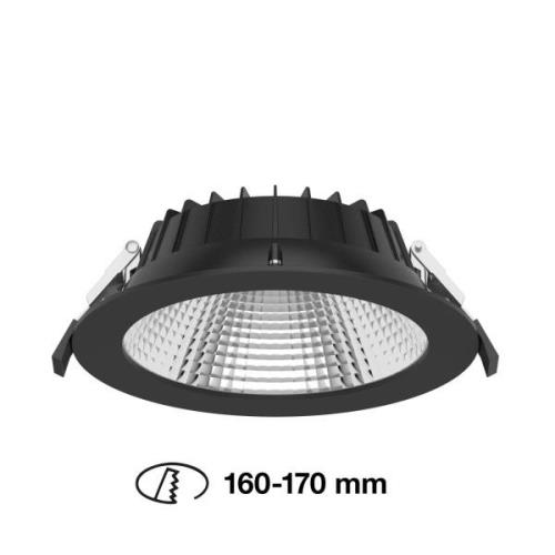 SLC Shift LED-Einbaustrahler Ø 19cm CCT, schwarz