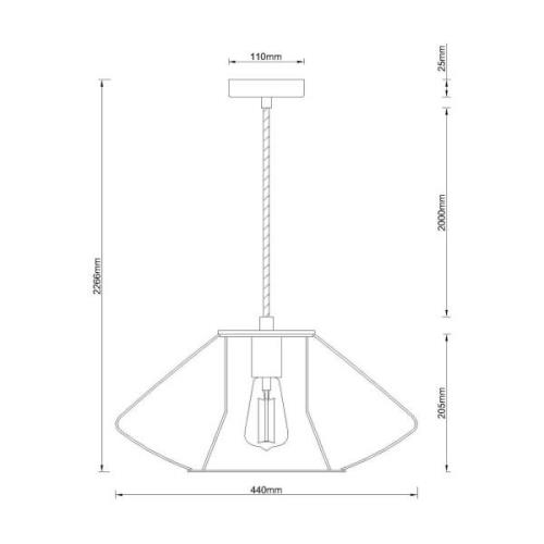 Beacon Hängelampe Pheonix Squat, schwarz, Metall, Ø 45 cm