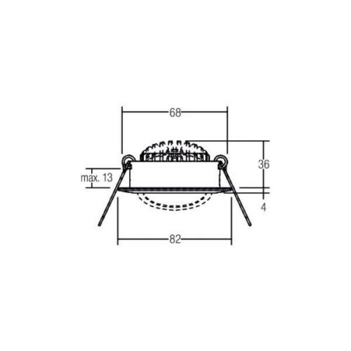 BRUMBERG BB03 LED-Einbauspot, on/off Anschlussbox nickel