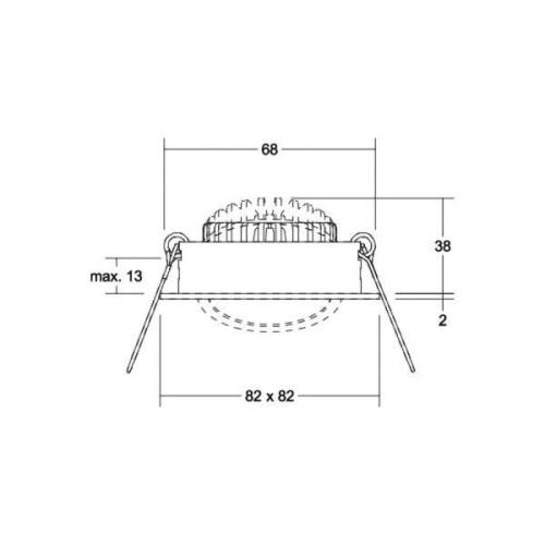 BRUMBERG BB05 LED-Einbauspot on/off Anschlussbox chrom